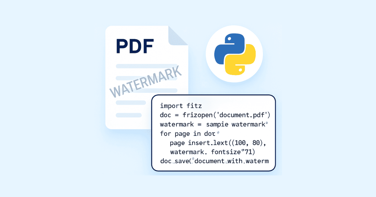 Add Text or Image Watermark to PDF in Python